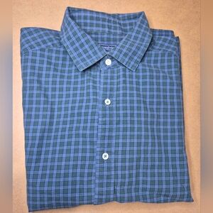 Vineyard Vines Navy and Forest Plaid Shirt 219/8